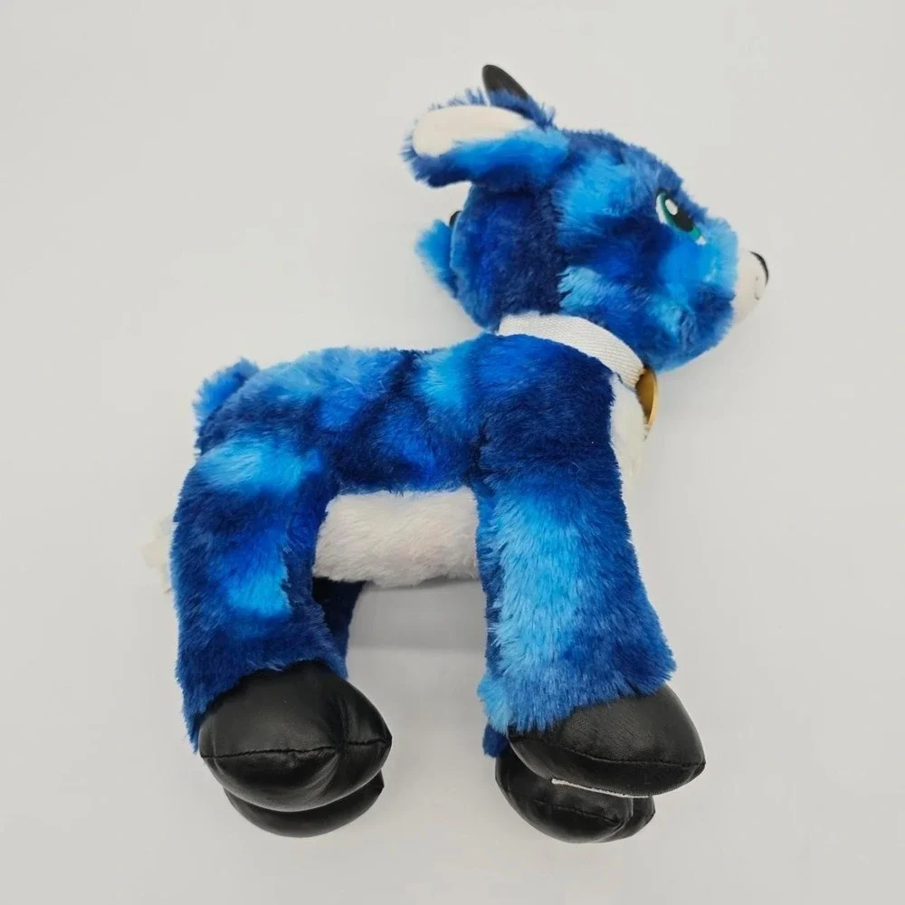 Build-A-Bear Merry Mission Tinsel Blue Reindeer Plush Stuffed Animal Medallion